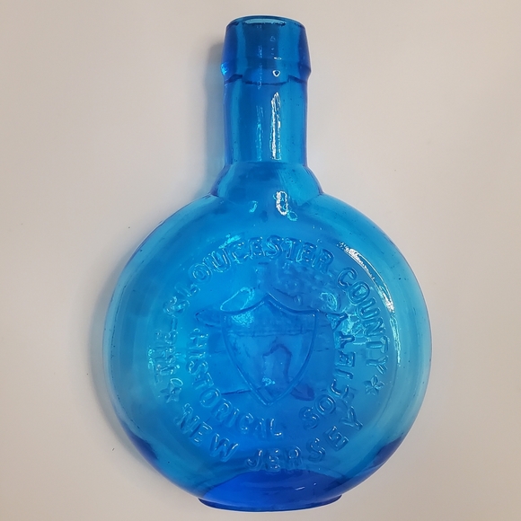 Vntg Clevenger Brothers Bright Blue 7" Glass Collectors Bottle - Picture 6 of 14
